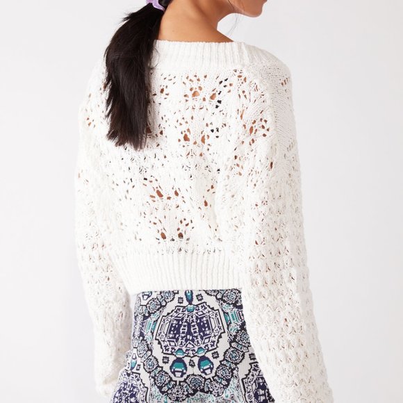 NWT Free People Chloe Cardi / Evening Cream - Picture 3 of 7